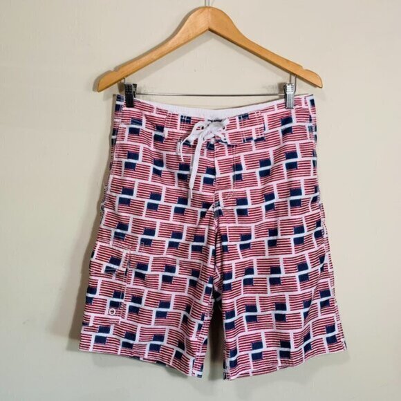 Old Navy Men's Size Small American Flag Patriotic Swimming Trunks - Picture 2 of 6
